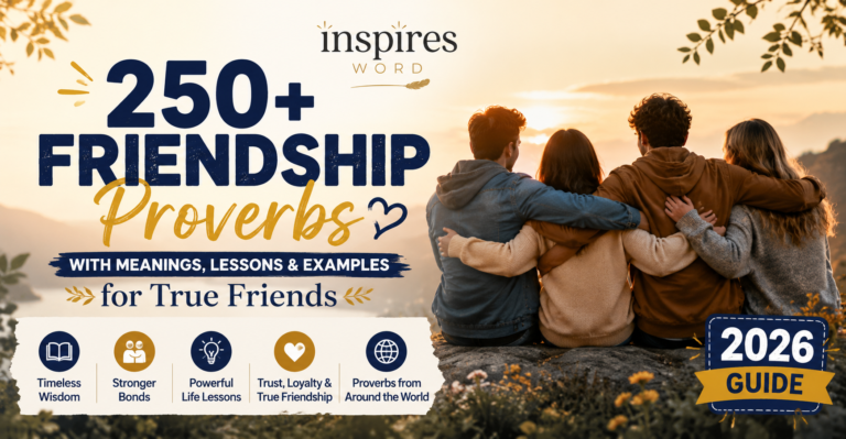 250+ Friendship Proverbs with Meanings