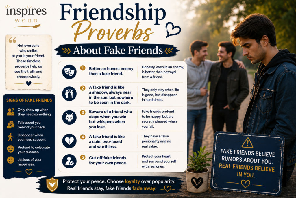Friendship Proverbs About Fake Friends