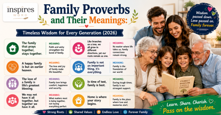 Family Proverbs and Their Meanings: