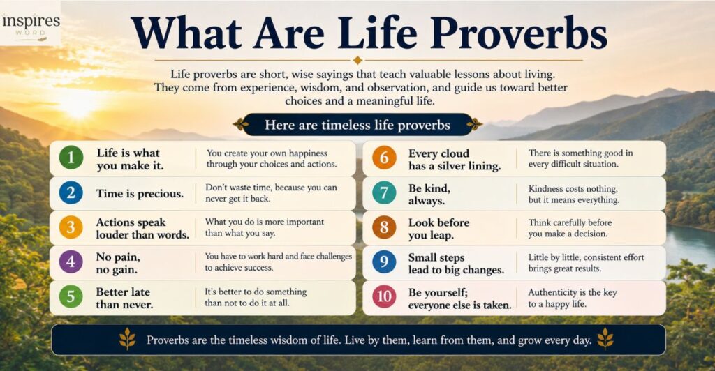 What Are Life Proverbs