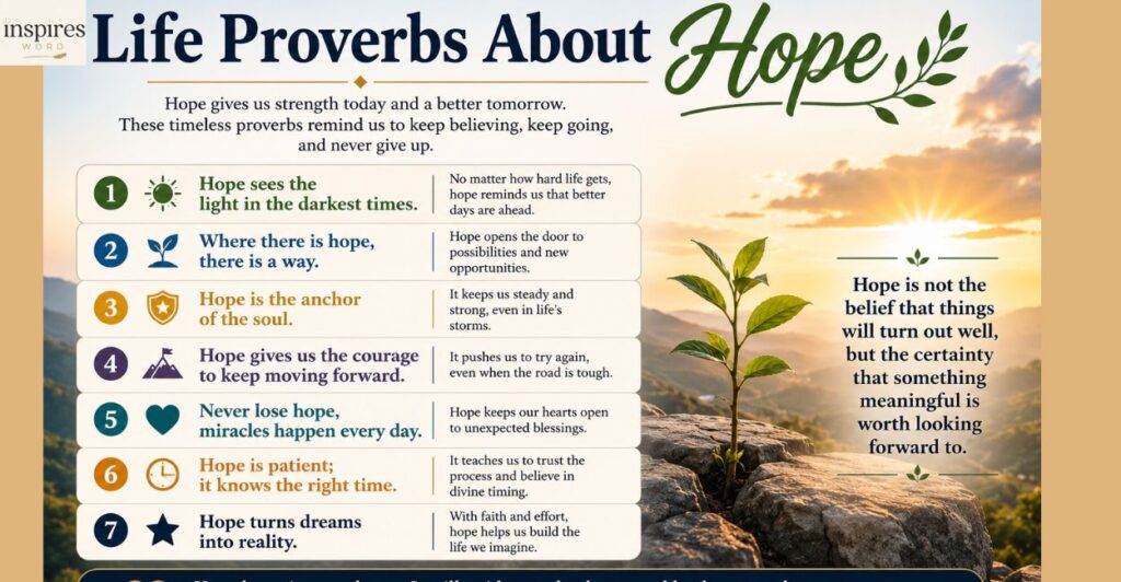 Life Proverbs About Hope
