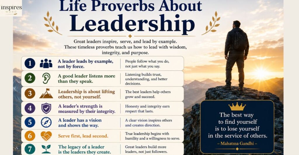 Life Proverbs About Leadership