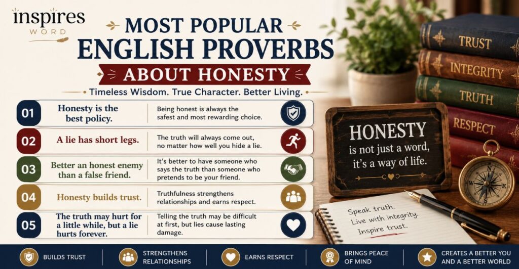 Most Popular English Proverbs About Honesty