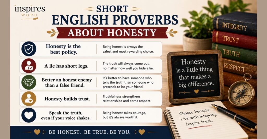 Short English Proverbs About Honesty