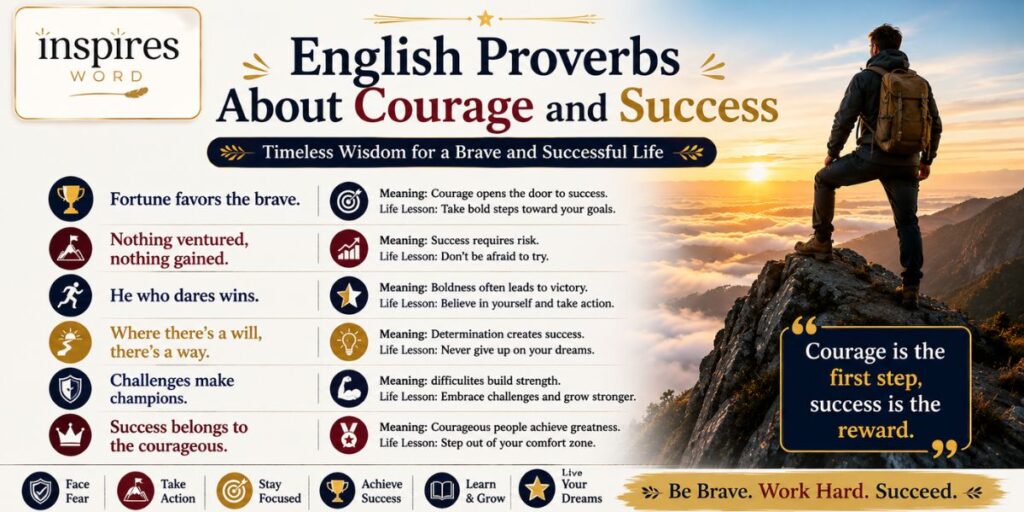 English Proverbs About Courage and Success