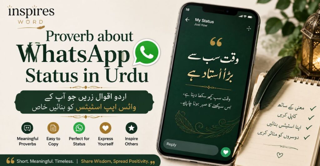 Proverb about whatsapp status in urdu