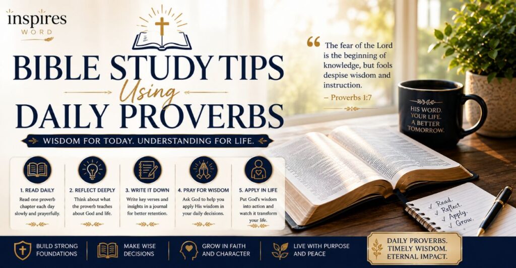 Bible Study Tips Using Daily Proverbs