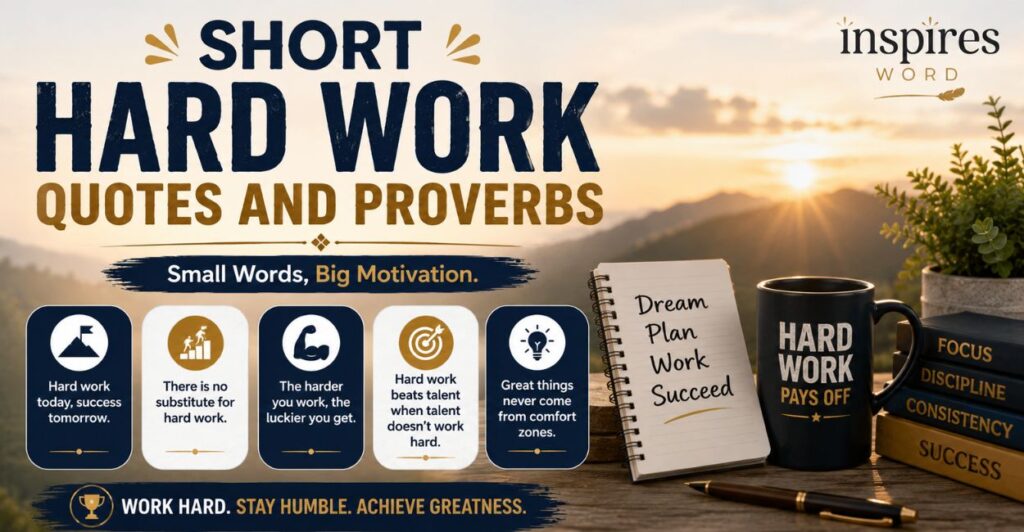 Short Hard Work Quotes and Proverbs