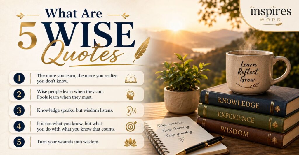 What Are 5 Wise Quotes