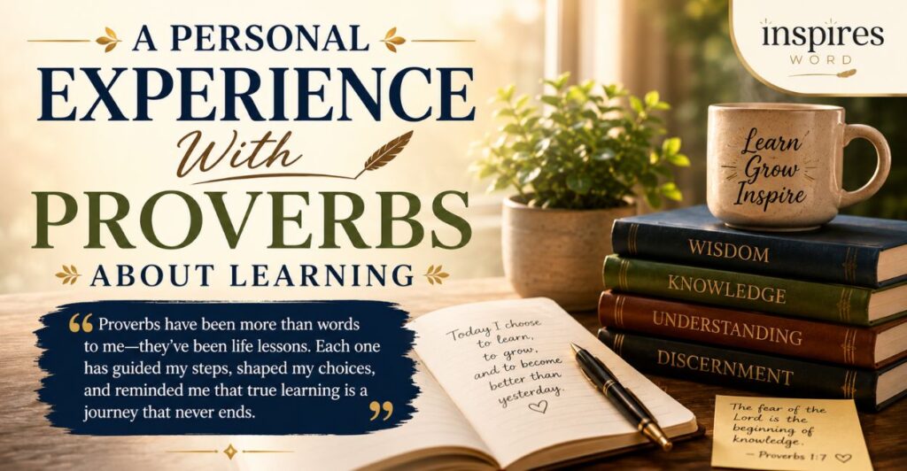 My Personal Experience With Proverbs About Learning