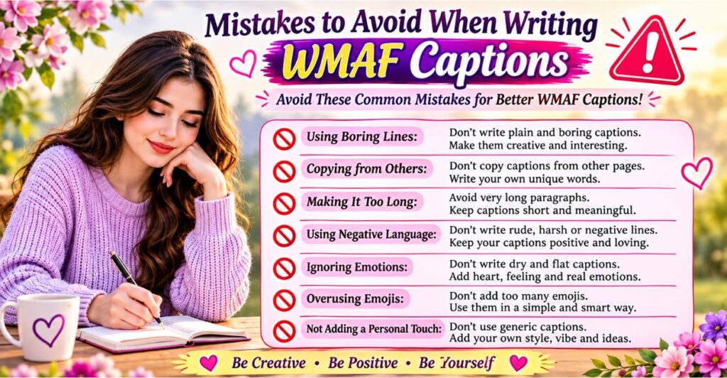 Mistakes to Avoid When Writing WMAF Captions