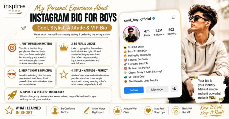 Instagram Bio For Boys