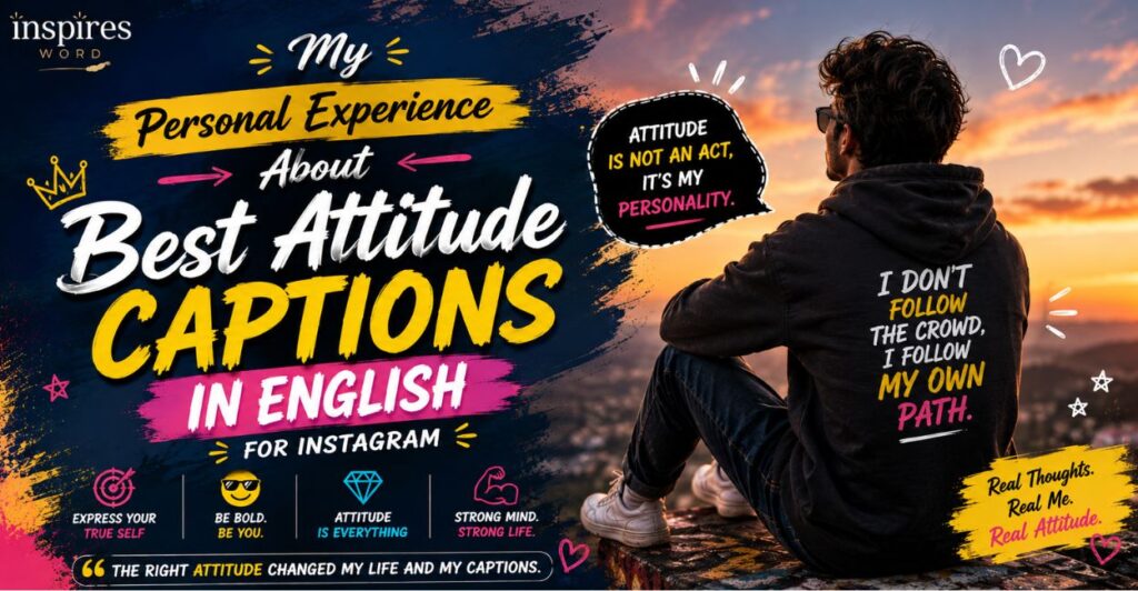 My Personal Experience About Best Attitude Captions in English