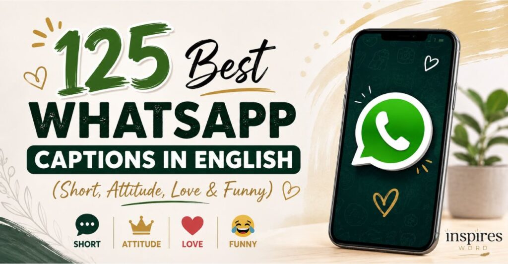 125 Best WhatsApp Captions in English