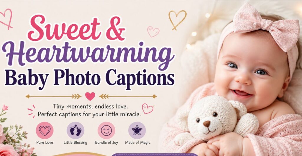 Sweet & Heartwarming Baby Photo Captions
