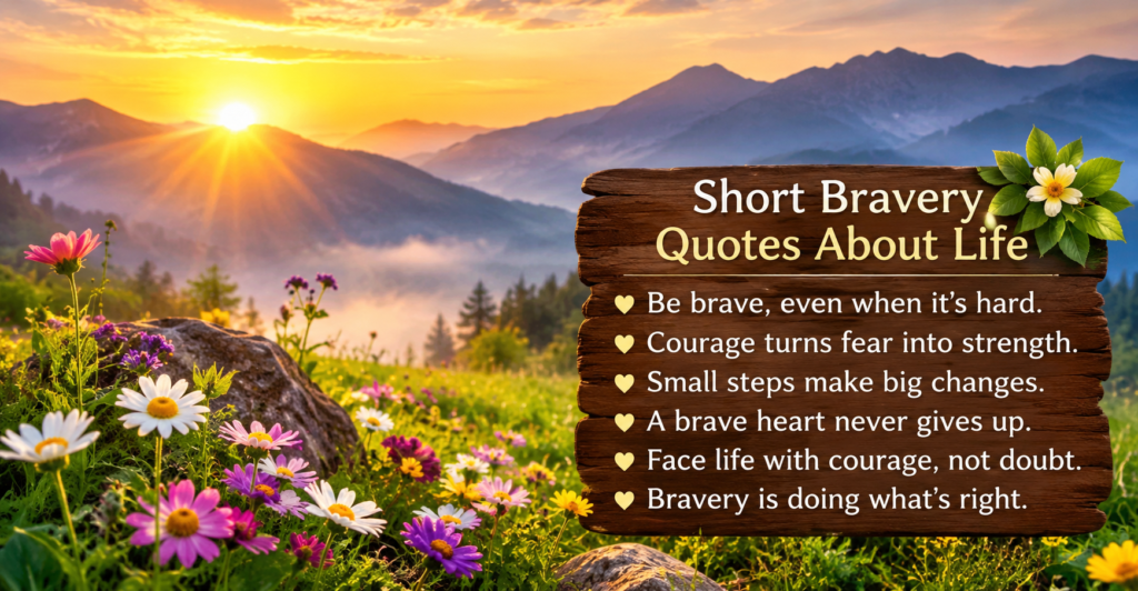 Short Bravery Quotes About Life