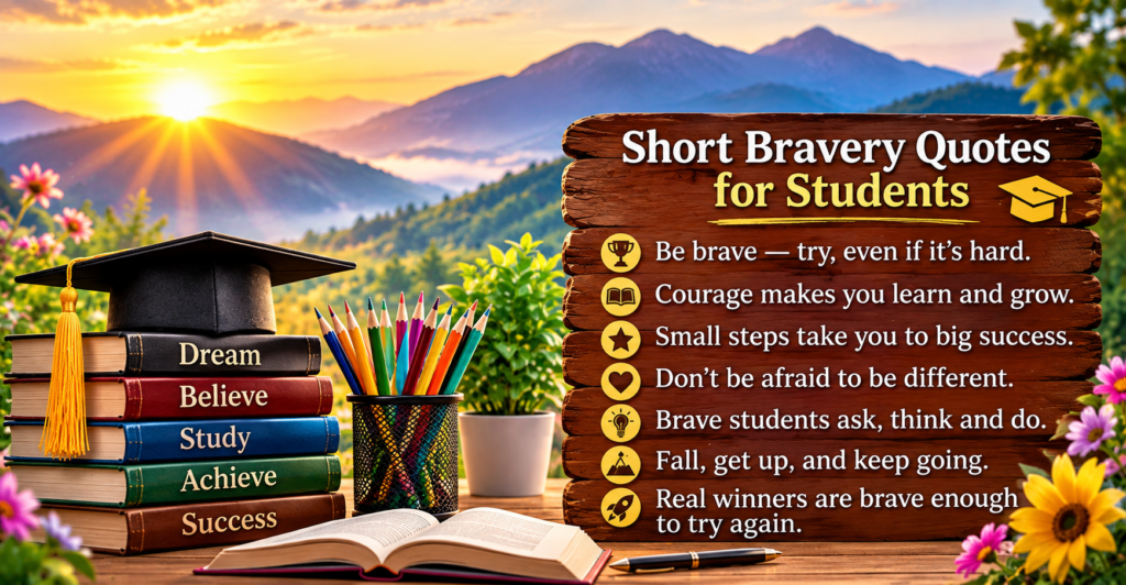 Short Bravery Quotes for Students