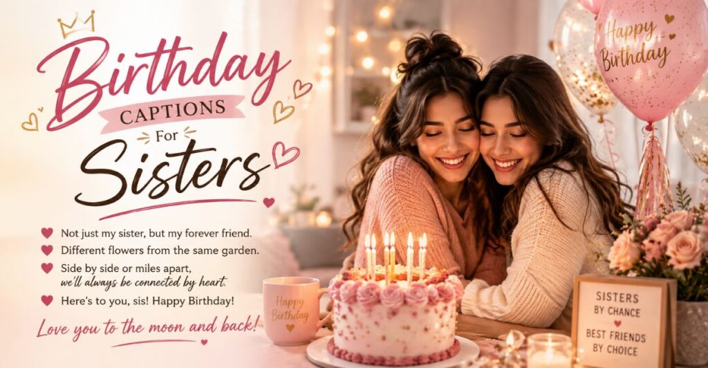 Birthday Captions For Sisters