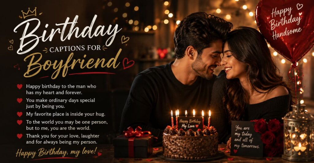 Birthday Captions For Boyfriend
