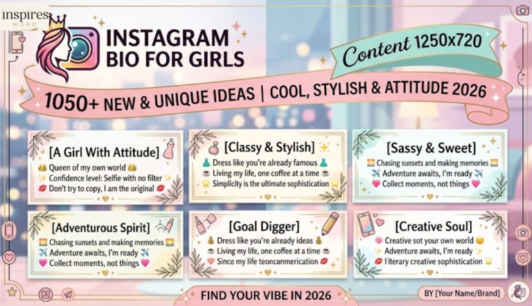 1050+ New Instagram Bio For Girls