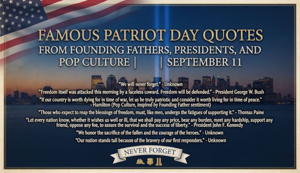 Famous Patriot Day Quotes from Founding Fathers, Presidents, and Pop Culture
