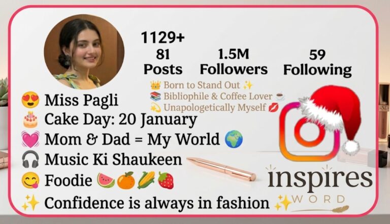 1129+ New Instagram Bio For Girls