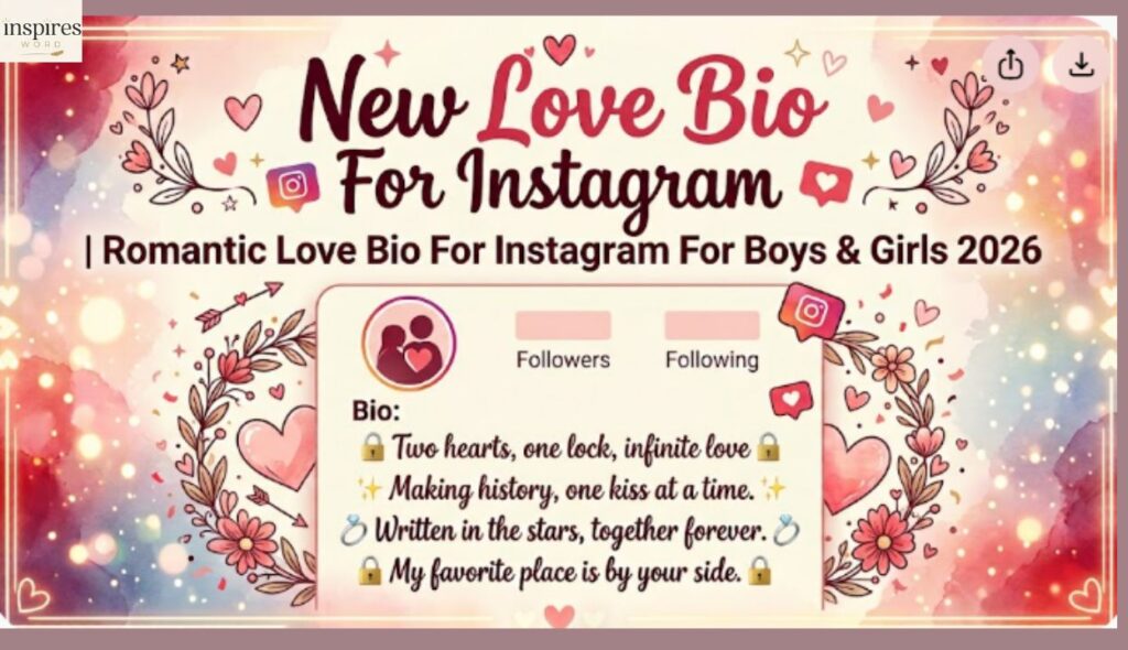 New Love Bio For Instagram | Romantic Love Bio For Instagram For Boys & Girls 2026
