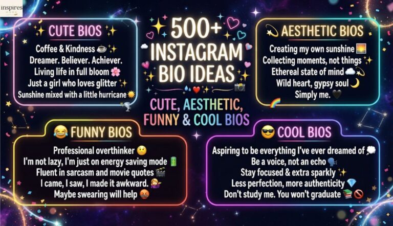 ✨ 500+ Instagram Bio Ideas