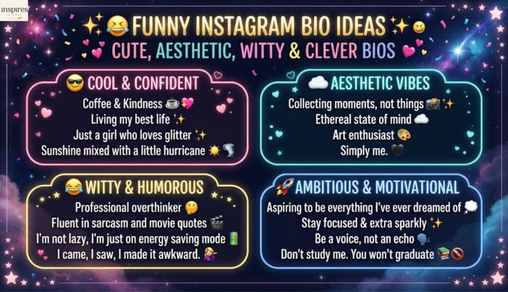 😂 Funny Instagram Bio Ideas