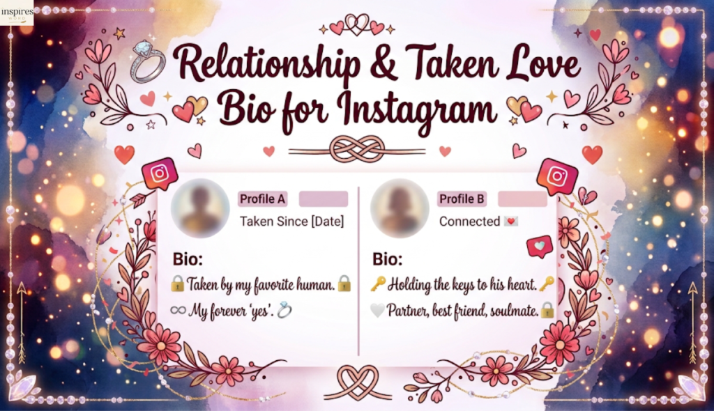 💍 Relationship & Taken Love Bio for Instagram