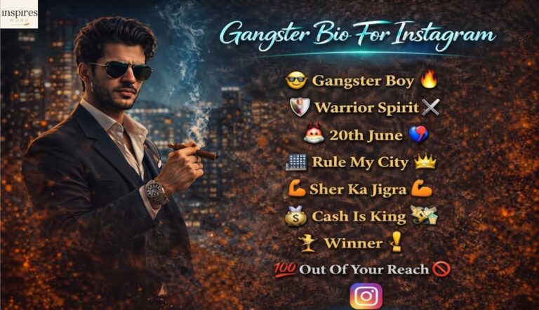 Best 1598+ Gangster Bio For Instagram