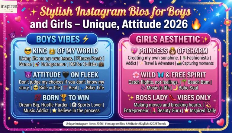 Stylish Instagram Bios for Boys and Girls