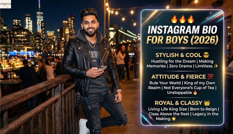😎 250+New Best Instagram Bio for Boys (2026)
