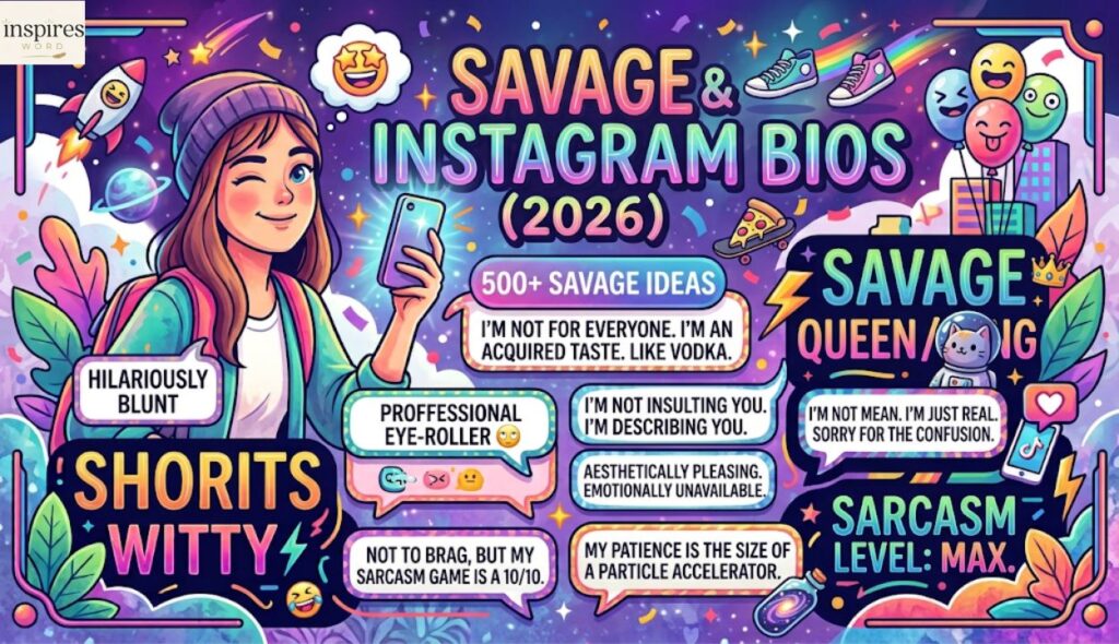 ๐ Savage and Sarcastic Funny Instagram Bios