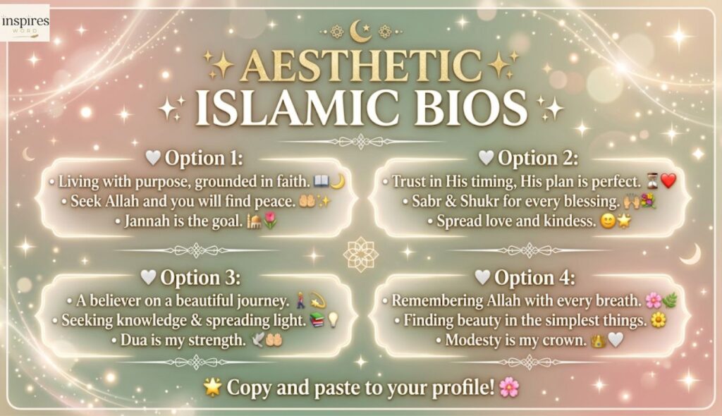 π€ Aesthetic Islamic Bio for Instagram Copy and Paste