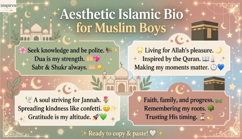 π Aesthetic Islamic Bio for Muslim Boys